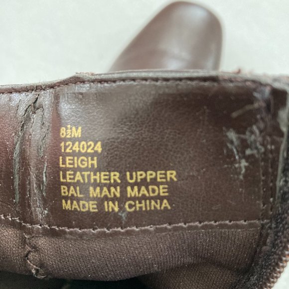 Franco Fortini "Leigh" Brown Leather Heeled Ankle Boots - Picture 12 of 14